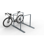 Bicycle rack - row arrangement | lean-on hoop made of steel tube 50 x 12 mm | hot-dip galvanized | for 2 bicycles